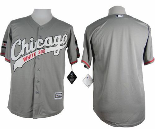 White Sox Blank Grey New Cool Base Stitched MLB Jersey